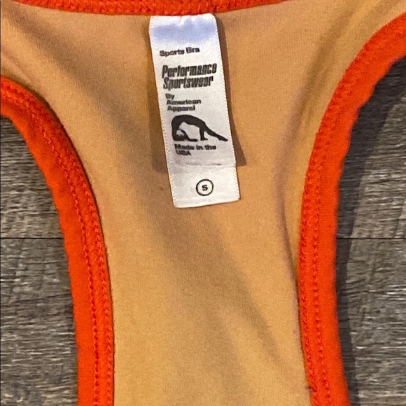 American Apparel Orange Racerback Sports Bra - Picture 3 of 8